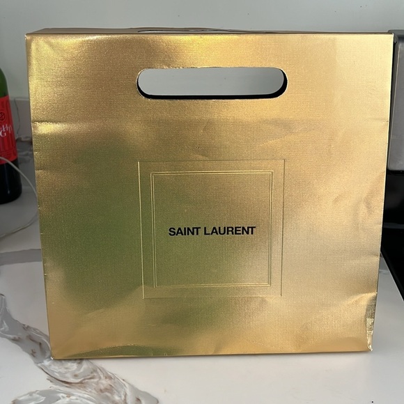 ❤️SOLD❤️Saint Laurent Black Tote Rive Droite Logo Canvas with bag - Picture 10 of 12